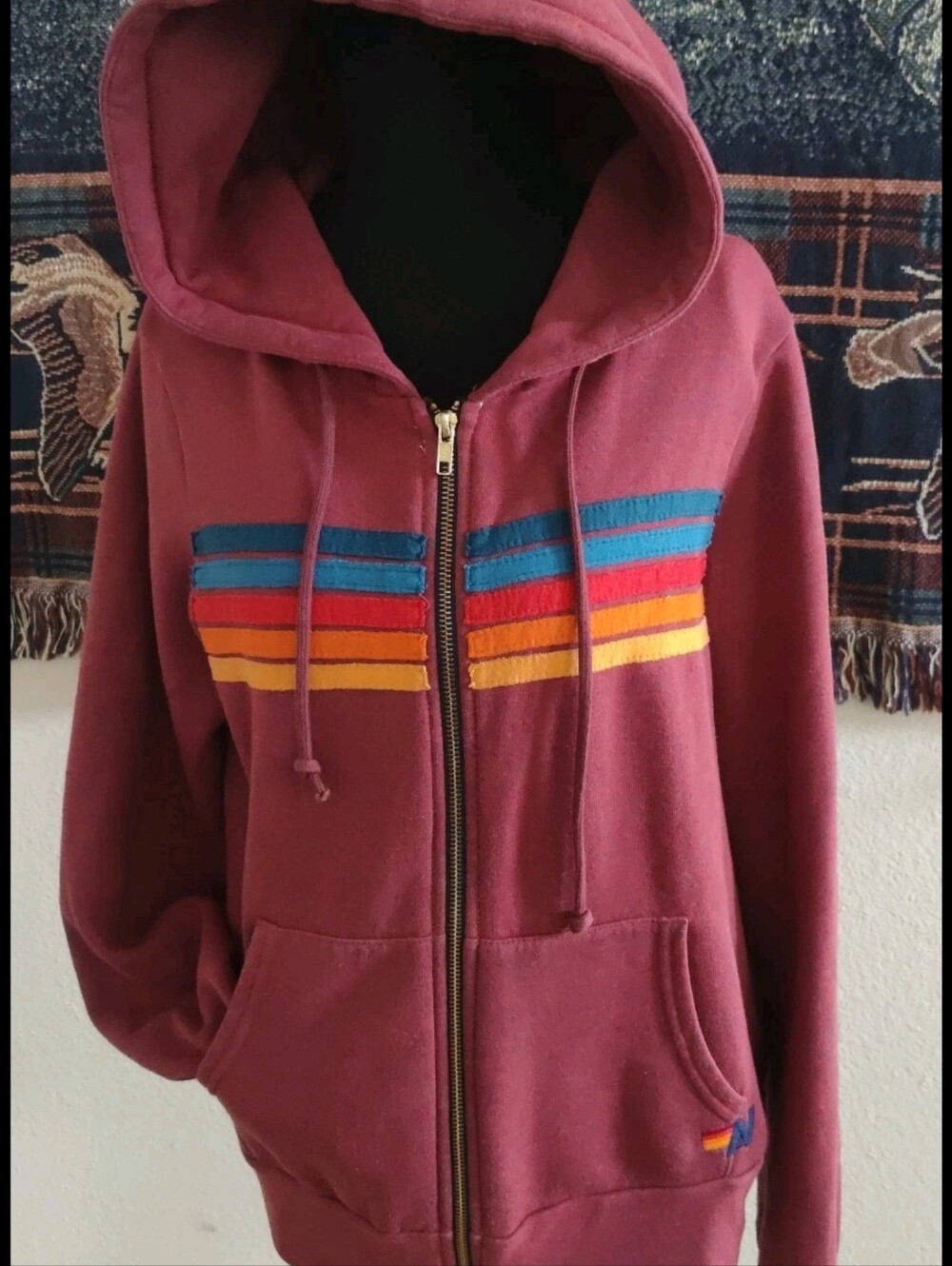 Aviator Nation 5 stripe hoodie Size small - Picture 4 of 14